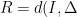 R=d(I,\Delta )=\frac{|1+2.3+3|}{\sqrt{1^2+2^2}}=\frac{10}{\sqrt{5}}=2\sqrt{5}